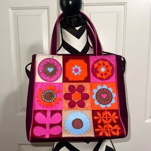 LULU GUINNESS Floral Felt Handbag